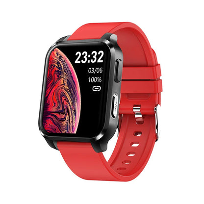 Smartwatch with ECG, temperature, heart rate, blood pressure, and oxygen monitoring features
