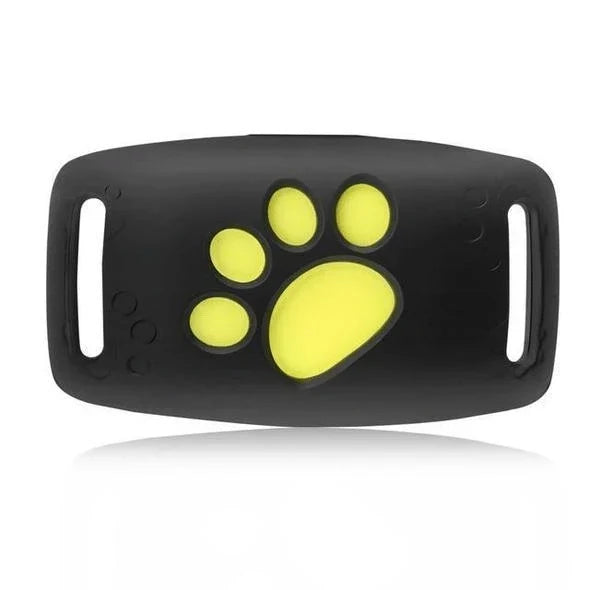 GPS Cat Tracker device with black collar for pet safety and location tracking