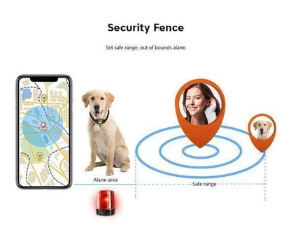 GPS Cat Tracker device with black collar for pet safety and location tracking