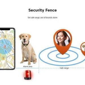 GPS Cat Tracker device with black collar for pet safety and location tracking