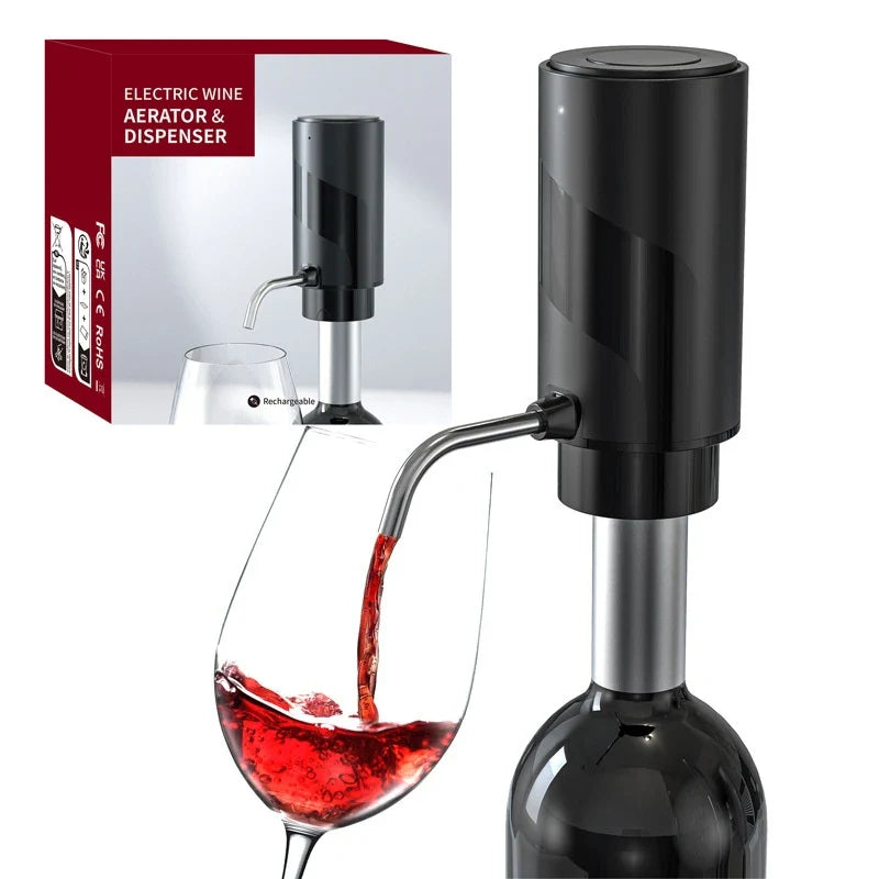 New Home Multi-Functional Wine Decanter with Rapid Aeration, Sleek Design, and USB Charging