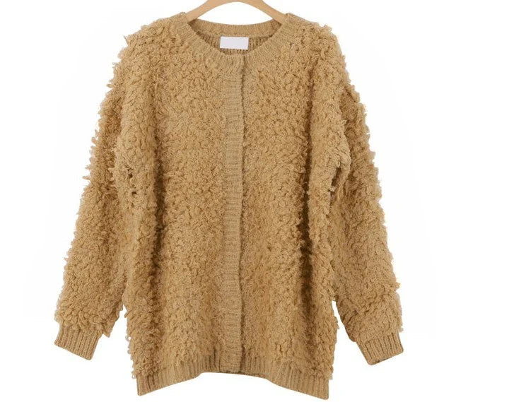 Hhomeenjoy Korean Style Women's Circle Knitted Sweater Coat