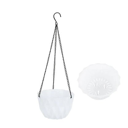 Sleek and modern wall hanging flower planter made of durable polyresin for indoor and outdoor use