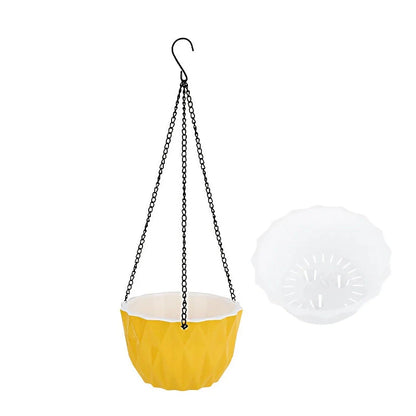 Sleek and modern wall hanging flower planter made of durable polyresin for indoor and outdoor use