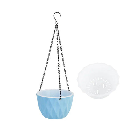 Sleek and modern wall hanging flower planter made of durable polyresin for indoor and outdoor use