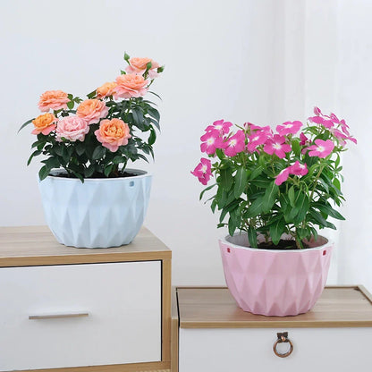 Sleek and modern wall hanging flower planter made of durable polyresin for indoor and outdoor use