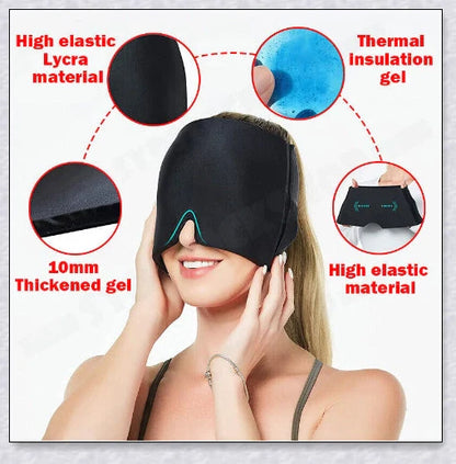 Adjustable, comfortable migraine relief hat with cold therapy to soothe headache pain