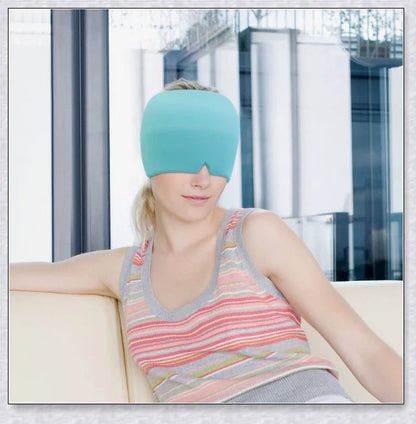 Adjustable, comfortable migraine relief hat with cold therapy to soothe headache pain