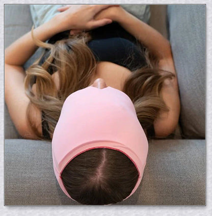 Adjustable, comfortable migraine relief hat with cold therapy to soothe headache pain