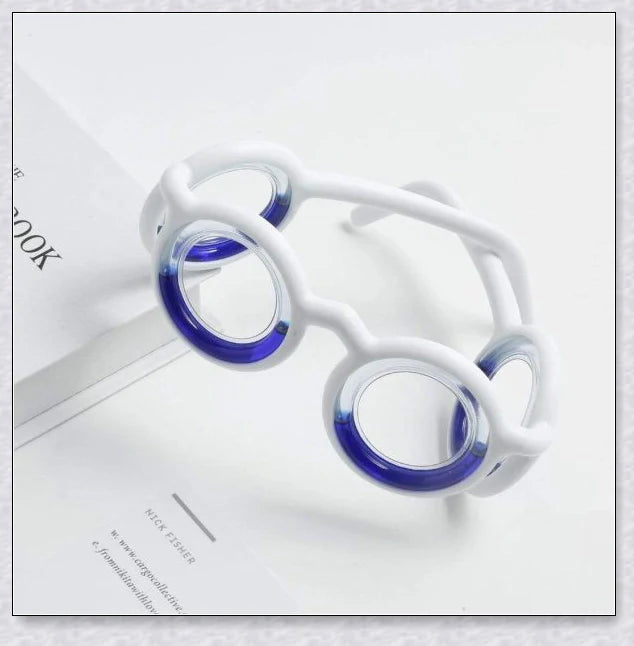 Motion Sickness Glasses with Boarding Ring technology that create an artificial horizon to relieve motion sickness symptoms