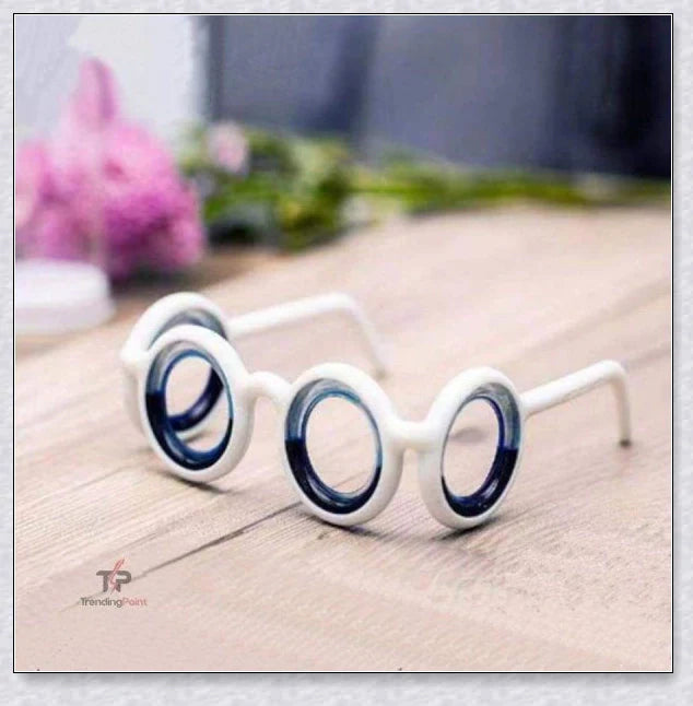 Motion Sickness Glasses with Boarding Ring technology that create an artificial horizon to relieve motion sickness symptoms