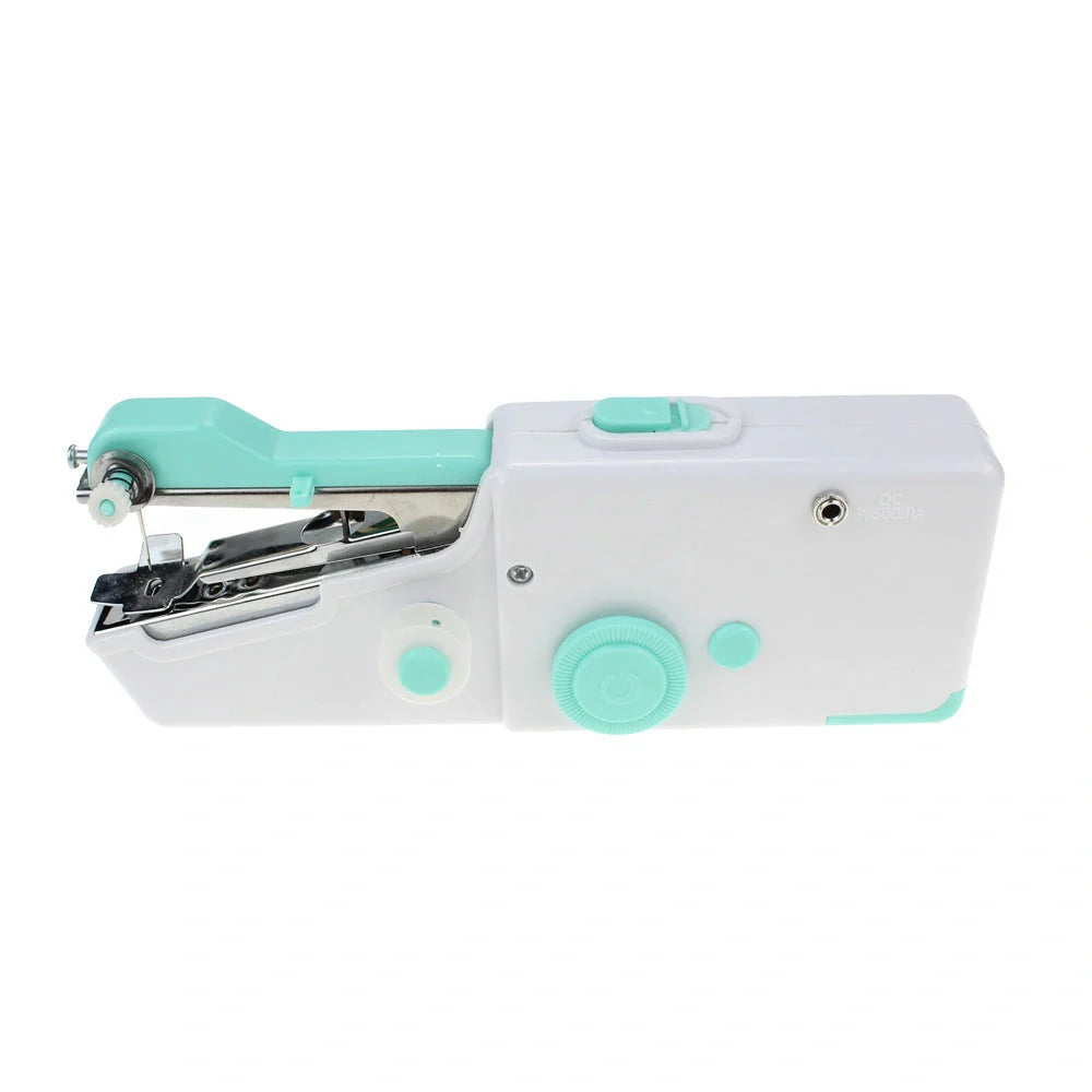 Portable Mini Hand Sewing Machine for quick fabric repairs, cordless operation, compact design