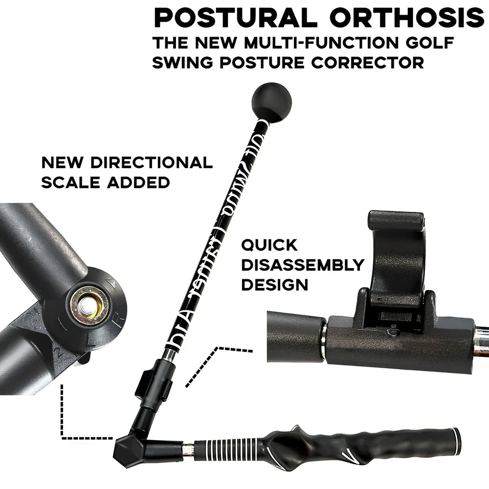 Blue golf swing training aid with shoulder cushion and adjustable angle mechanism for posture correction