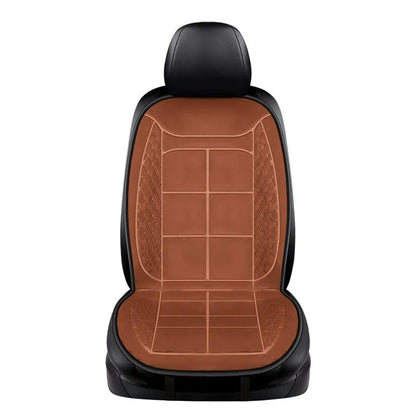 Auto heating cushion for car seats with cotton filler in beige, black, and coffee colour options