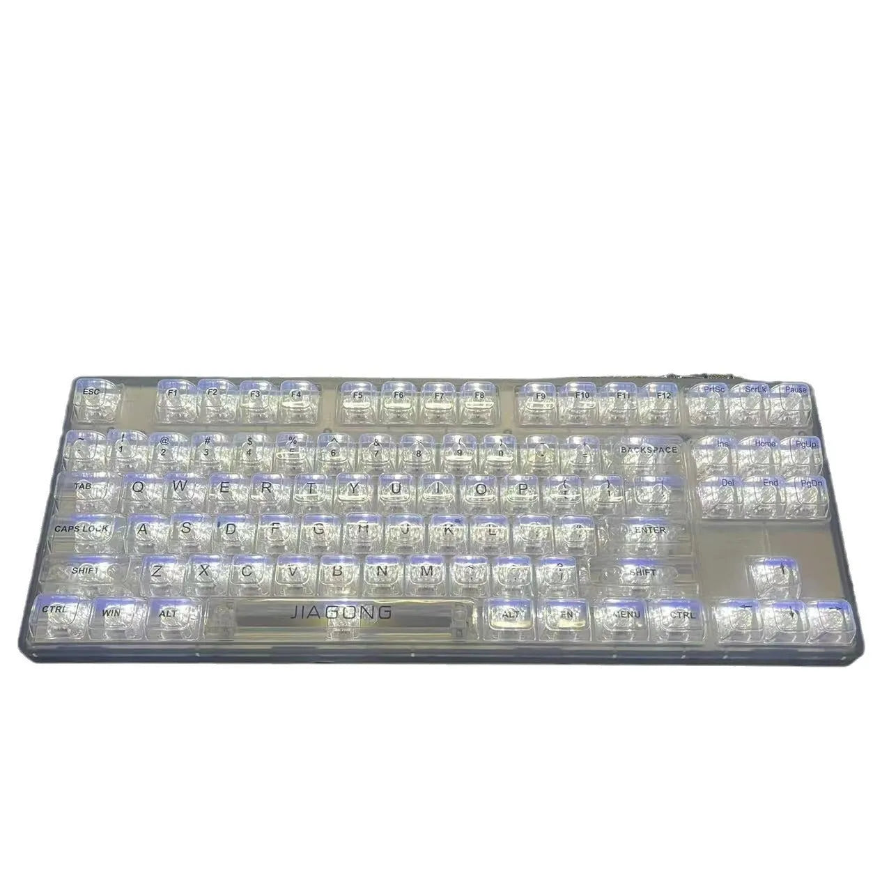 Full set of 132 transparent plastic key caps for mechanical keyboard replacement