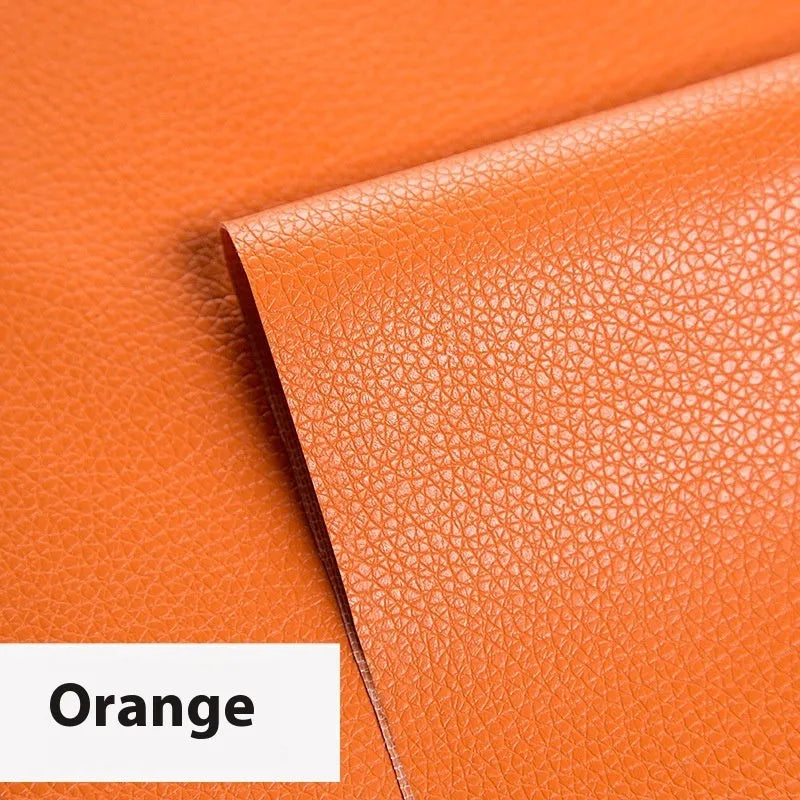 Self-adhesive leather repair patch 50cm x 138cm 0.5mm PVC in black for sofa and car seat