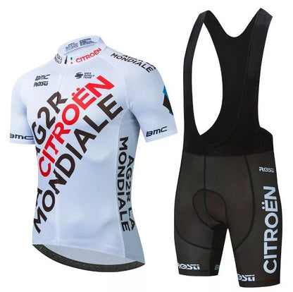 Breathable mesh cycling suit for men and women in various colors and sizes