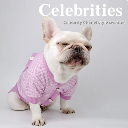 Classic style wool jumper for a Schnauzer dog, shown in size L for autumn and winter wear.