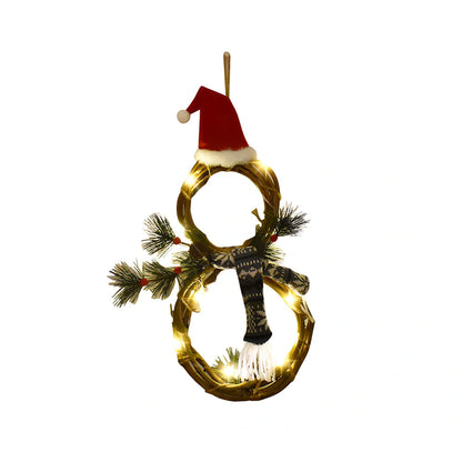 Natural pine needle Christmas wreath with 30cm diameter in grey or red colour options