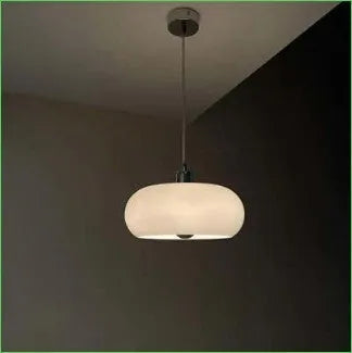 Bauhaus three headed egg tart pendant light with milk white glass shades