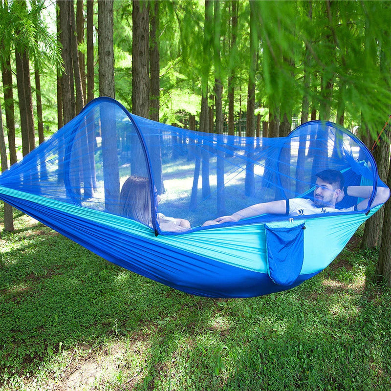 Cozy Outdoor Hammock with Mosquito Net for Relaxing Adventures