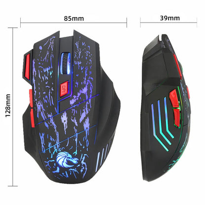 Water Crack H300BK RGB gaming mouse with colourful lighting effects and wired USB connection