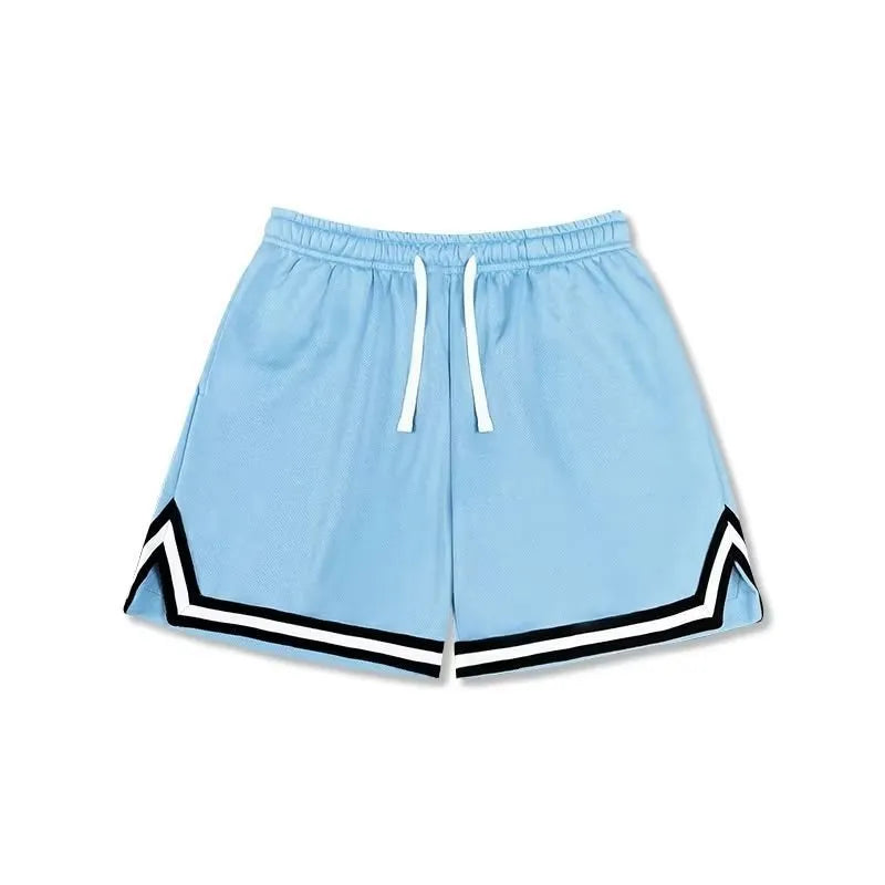 Men's elastic polyester shorts in various colours for summer sports and leisure activities
