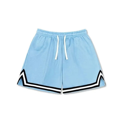 Men's elastic polyester shorts in various colours for summer sports and leisure activities
