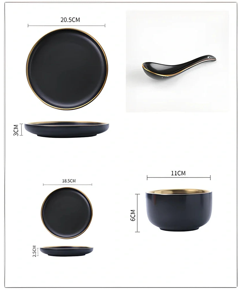 White bone china dinnerware set with 45% bone meal, 7 pieces from 3.5-inch to 10-inch plates