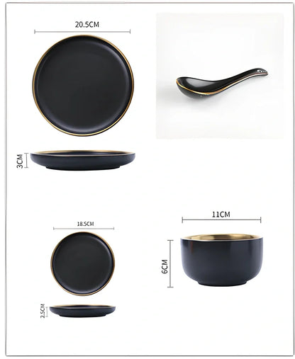 White bone china dinnerware set with 45% bone meal, 7 pieces from 3.5-inch to 10-inch plates