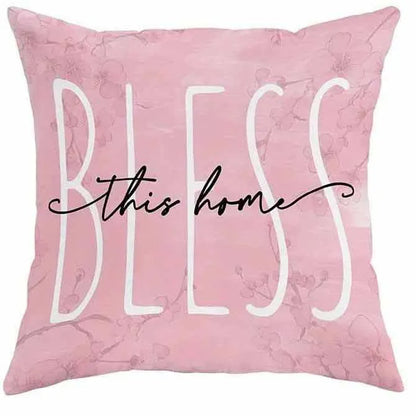 45cm square cherry blossom pattern velvet cushion cover in four colour options for sofa decoration