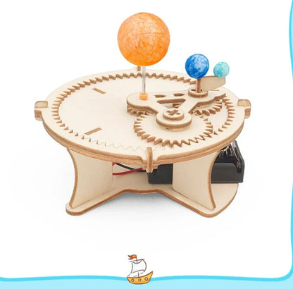 Wood Solar System Globe Model for kids science education
