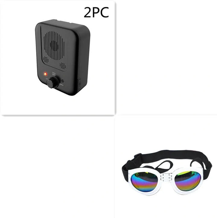 Ultrasonic anti-barking device for dogs with automatic 50-foot detection, suitable for outdoor mounting