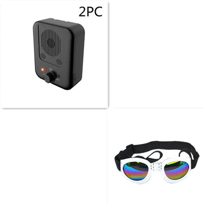 Ultrasonic anti-barking device for dogs with automatic 50-foot detection, suitable for outdoor mounting