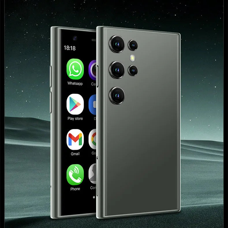 S23PRO & XS15 mini smartphone in black, green, or pink purple with a 30-inch screen on a straight-plate body.