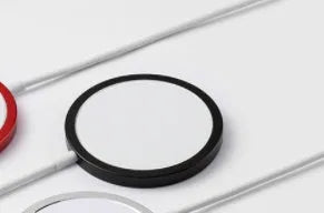 Magsafe magnetic wireless charger in silver metal for iPhone 12 and 13 series with 9V output