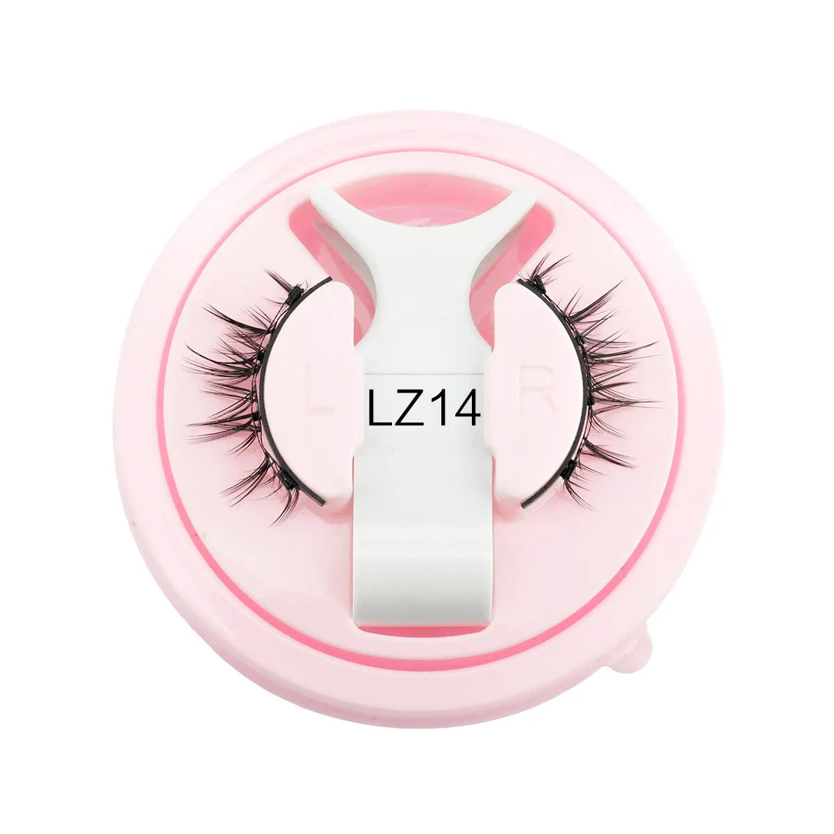 Reusable waterproof glue-free false eyelashes set with artificial fibre construction