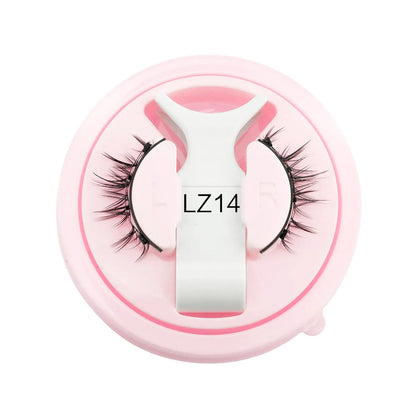 Reusable waterproof glue-free false eyelashes set with artificial fibre construction