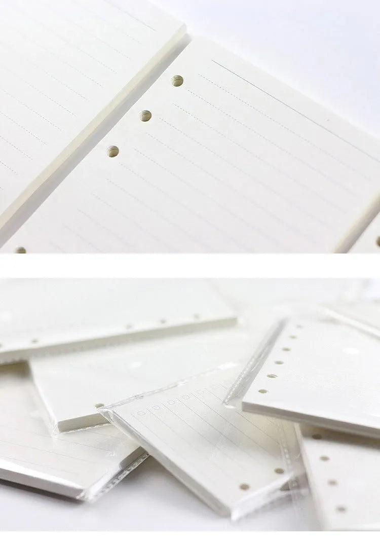 6-hole loose-leaf notebook refill, A5 Daolin paper, 40 sheets, blank dot matrix lined square pages