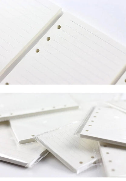6-hole loose-leaf notebook refill, A5 Daolin paper, 40 sheets, blank dot matrix lined square pages