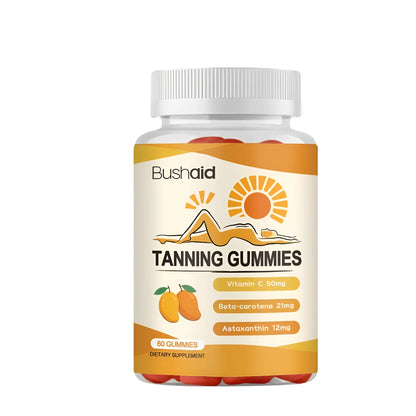 Bottle of Meihei fruit gummies dietary supplement with astaxanthin and lycopene, 60 count