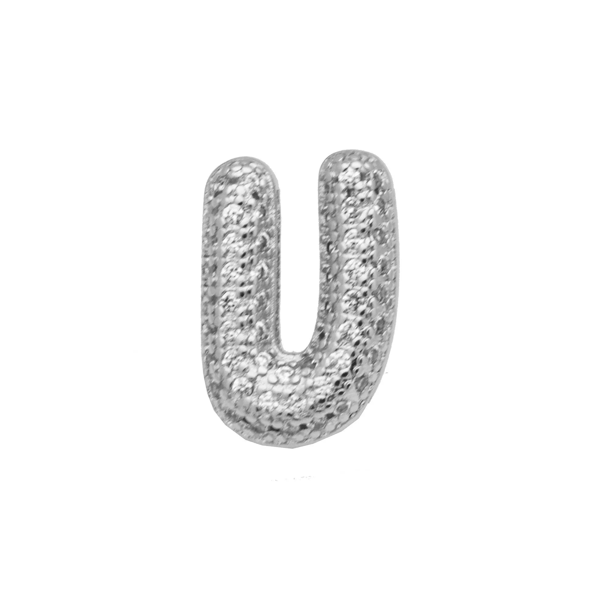 Retro style copper bracelet with English letter charm featuring micro inlaid zirconium stones in gold plating