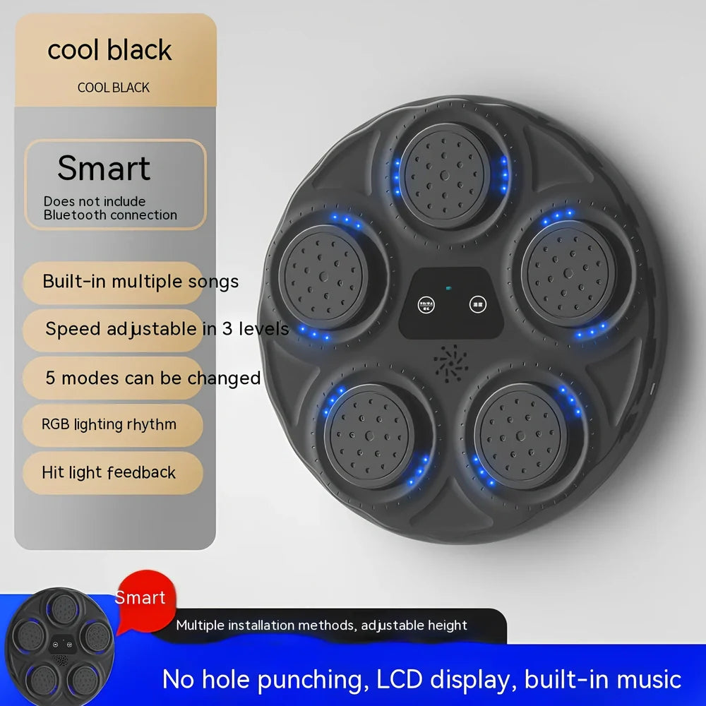 Children's hanging blue light reaction boxing target in PU, 45cm tall with electronic scoring for martial arts training