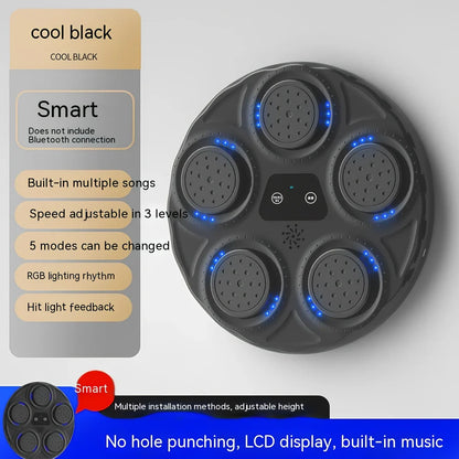 Children's hanging blue light reaction boxing target in PU, 45cm tall with electronic scoring for martial arts training