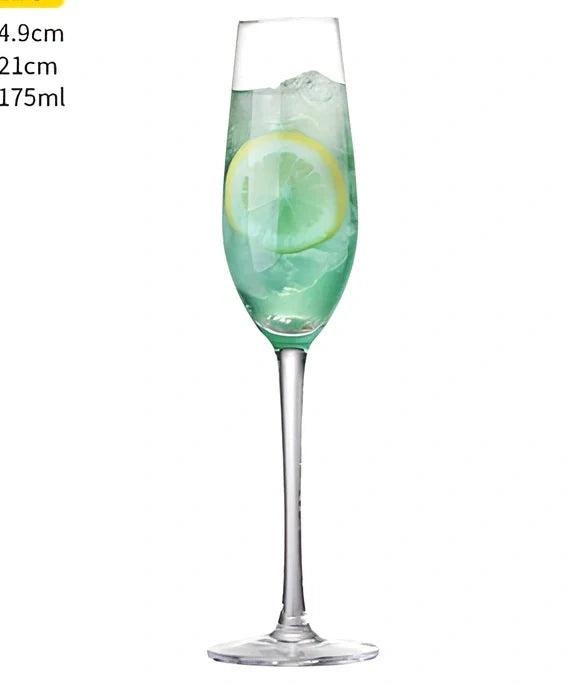 Creative transparent lead-free glass cup with seamless flat base for cocktails, 210ml capacity