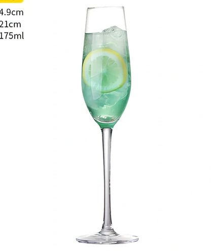 Creative transparent lead-free glass cup with seamless flat base for cocktails, 210ml capacity