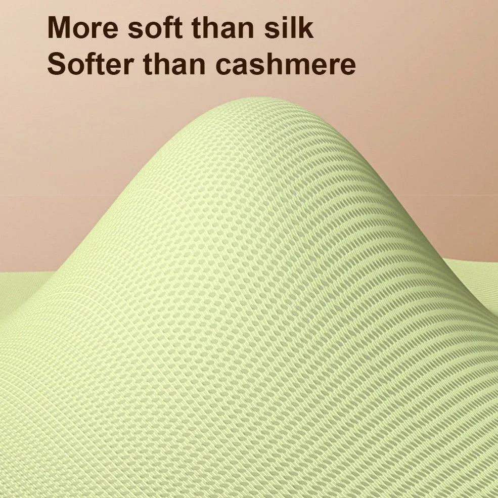 Gray double-sided sleep mask showing cool ice silk side and warm cotton side with adjustable magic tape closure