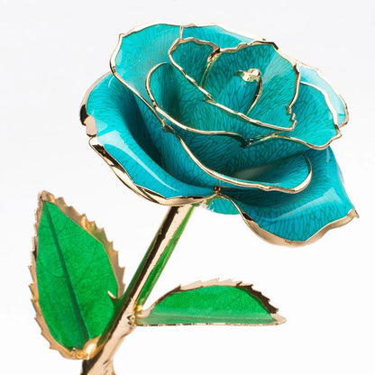 24K gold-plated rose in elegant gift box, perfect for Valentine's Day