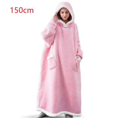 Cozy TV Blanket Hoodie in a variety of colors, featuring a plush polyester design with a front pocket and adjustable drawstring hood