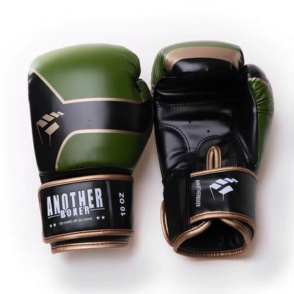 Pair of 10oz Sanda children boxing gloves in blue red type A, PU material with vertical style padding